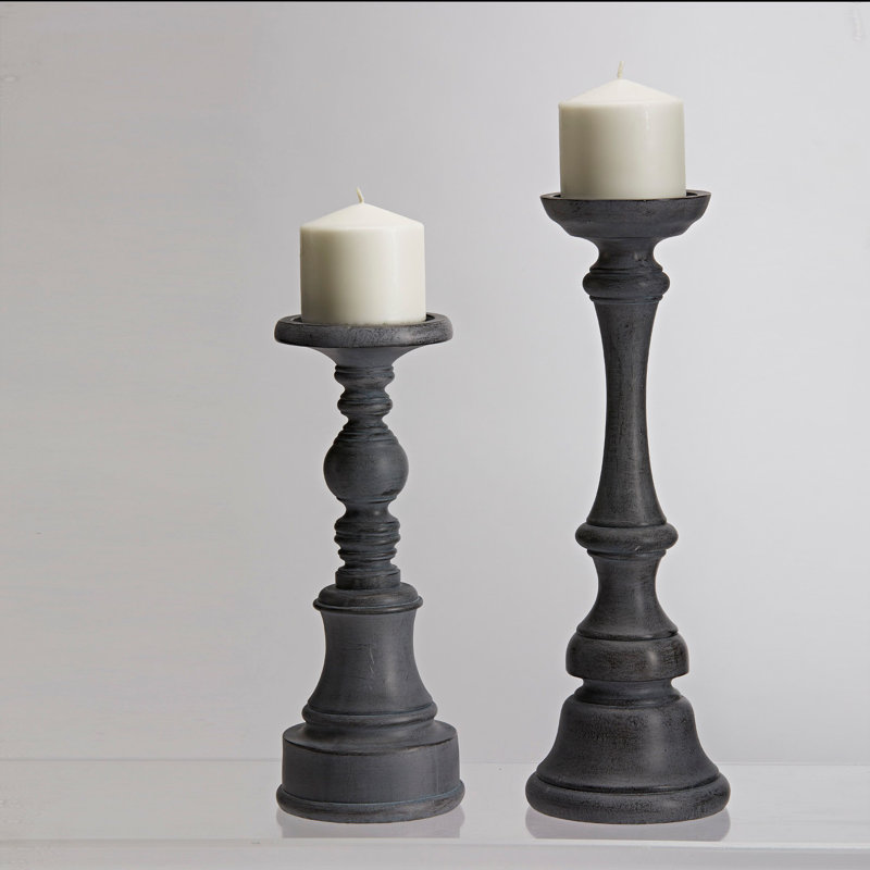 Alcott Hill® 2 Piece Manufactured Wood Candlestick Set & Reviews Wayfair